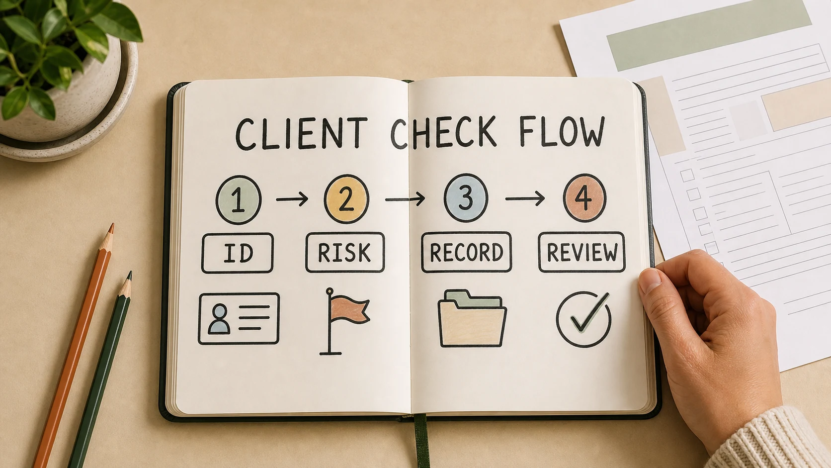 Client onboarding flow for AML/CTF preparation
