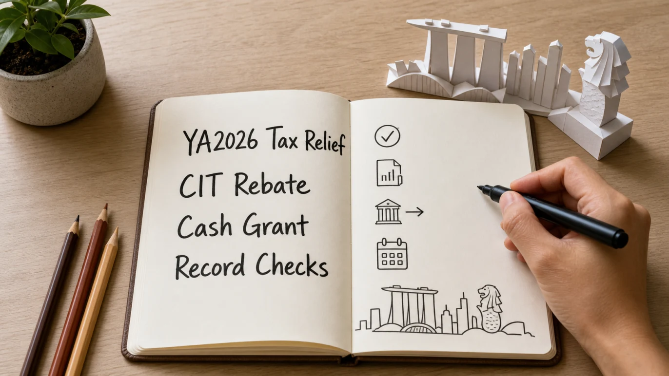 Singapore CIT Rebate and Cash Grant: YA 2026 Bookkeeping Checklist