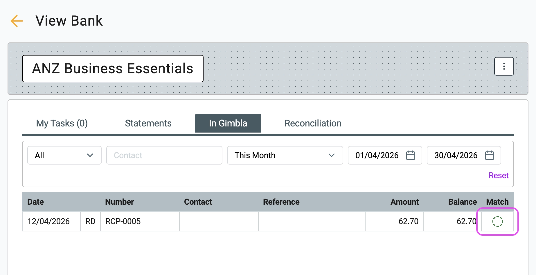 Bank reconciliations