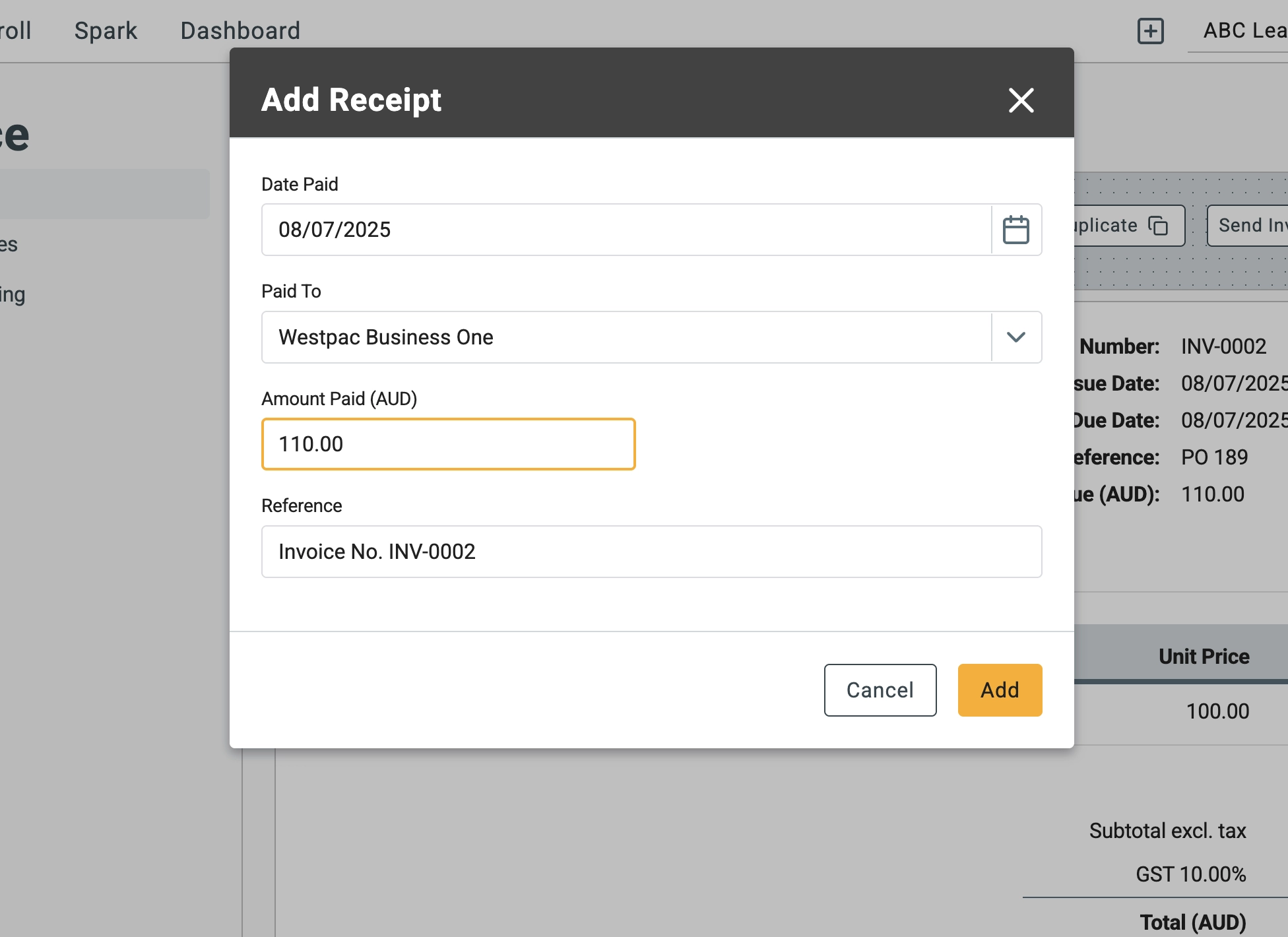 pay an invoice 3