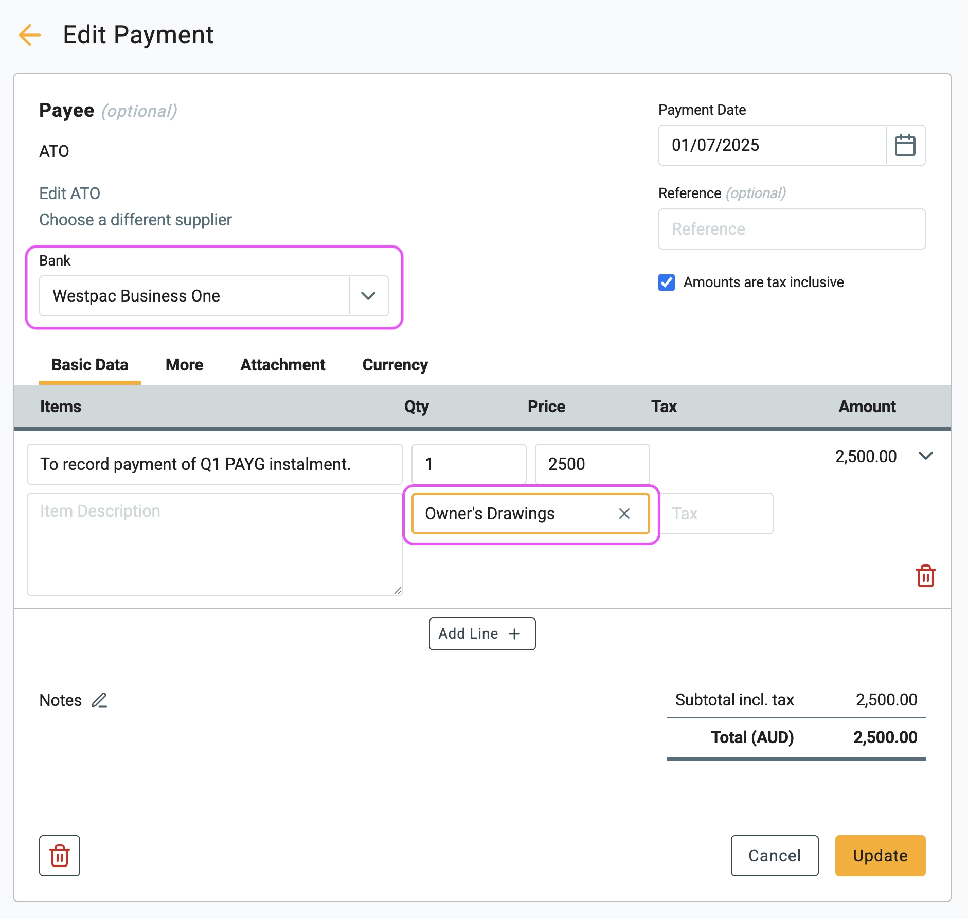 PAYG instalment posting 7