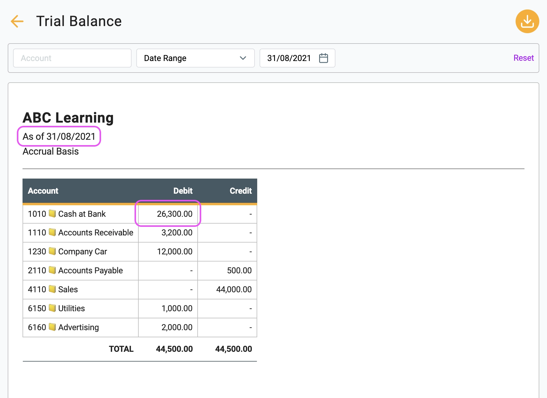 trial balance final