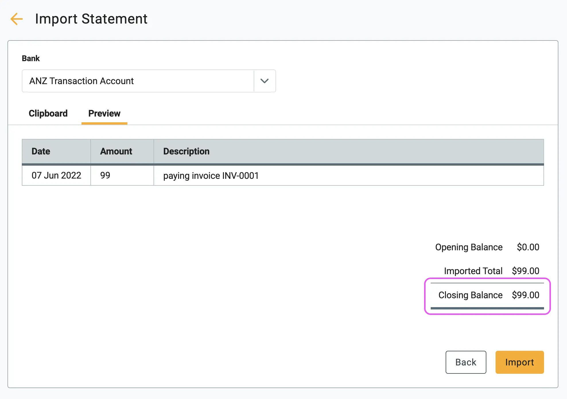 upload bank statement 5